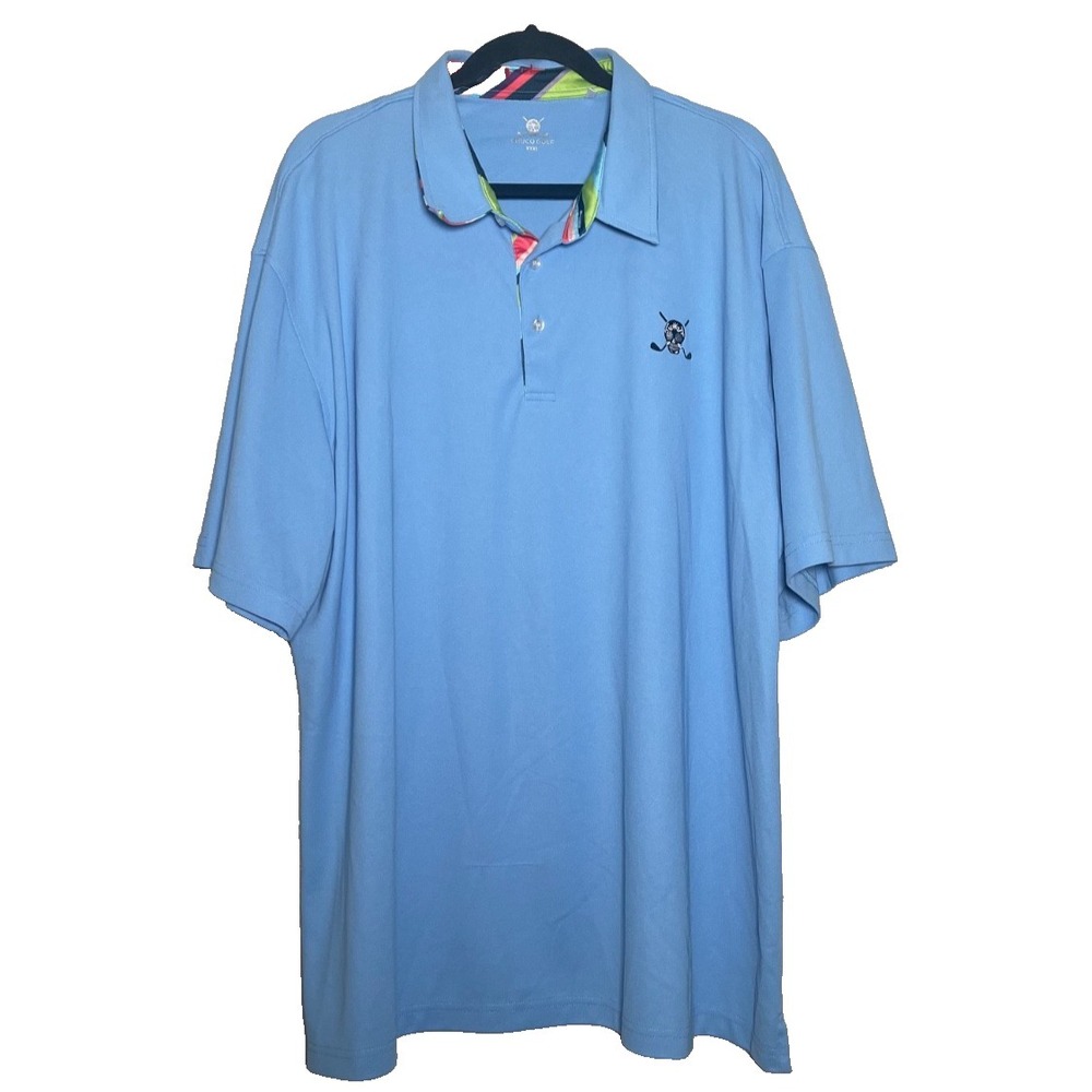 Chuco Golf Polo‎ Shirt Men's XXXL Blue Short Sleeve Sports Outdoor